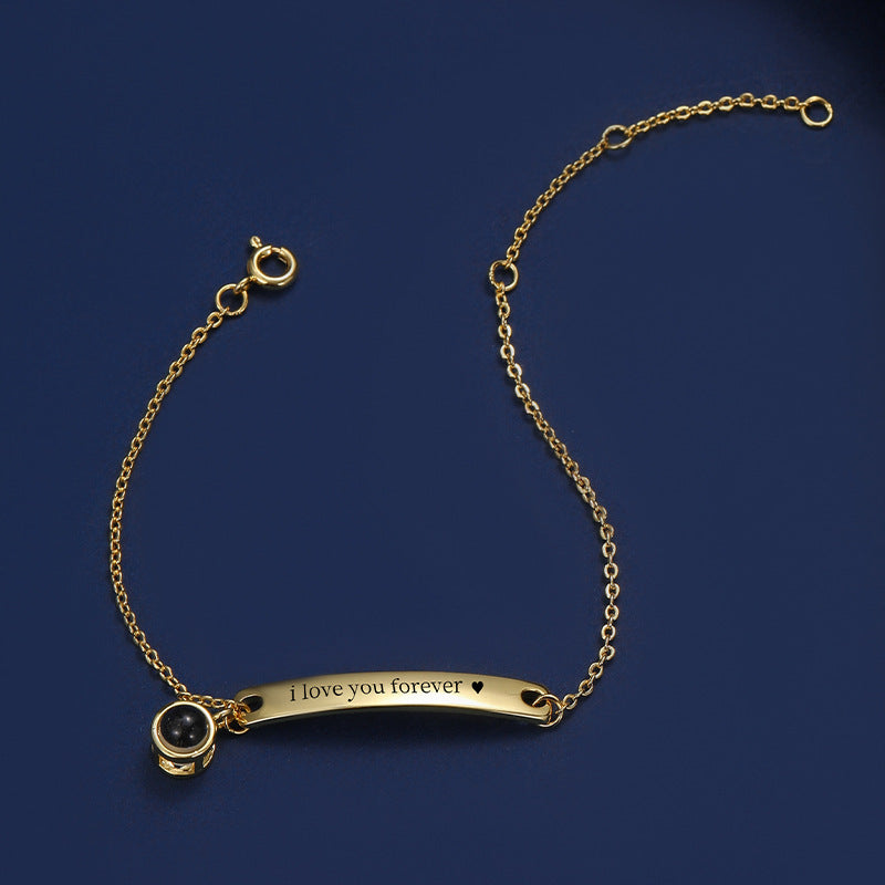 New Minimalist High-definition Color Photo Projection Bracelet