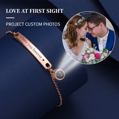 New Minimalist High-definition Color Photo Projection Bracelet