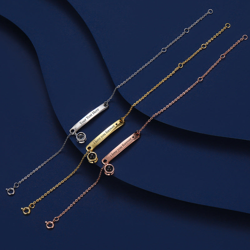 New Minimalist High-definition Color Photo Projection Bracelet