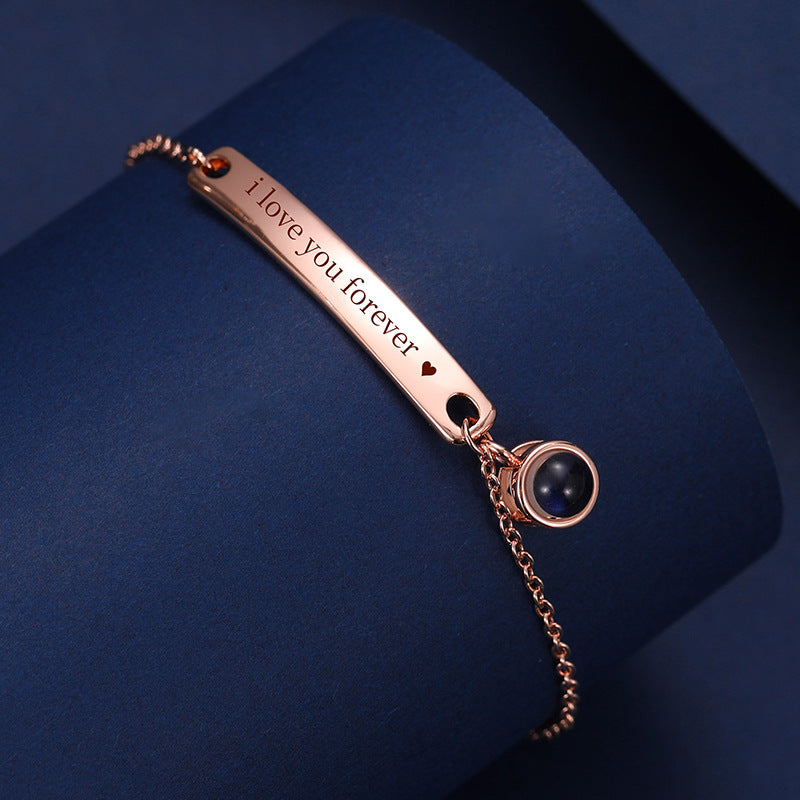 New Minimalist High-definition Color Photo Projection Bracelet